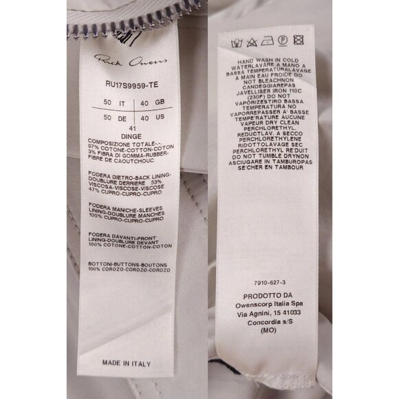 Rick Owens Cappotto Mac Trench Size 50 US 40 M Mens Dinge Walrus S/S 17 $3175 - Picture 16 of 16